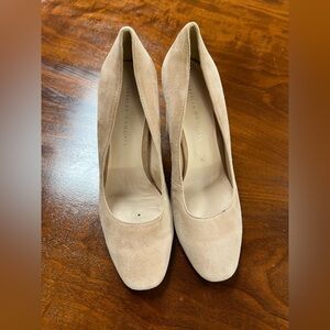 Loeffler Randall Blush Suede Block Pumps Heels